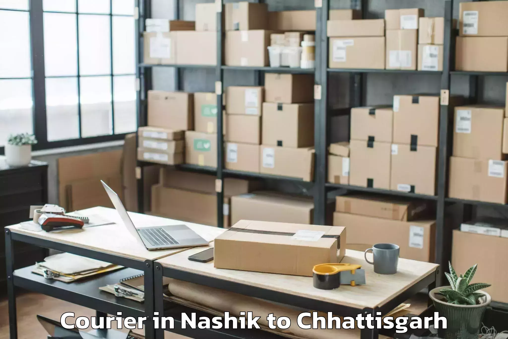 Easy Nashik to Kushabhau Thakre Patrakarita A Courier Booking